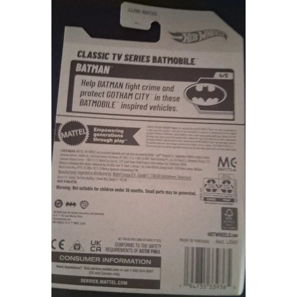 Hot Wheels Batman classic TV series  4/5 Purple